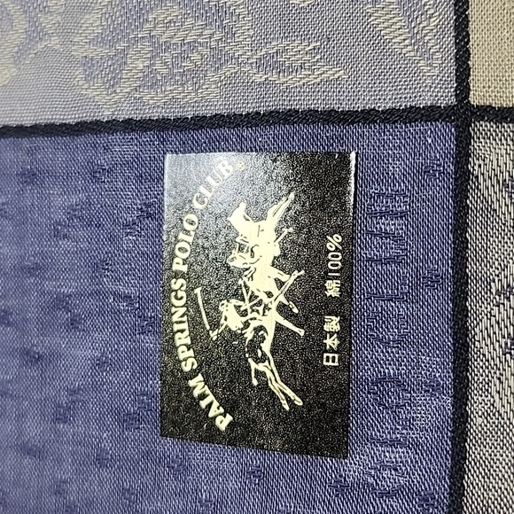 Palm Springs Polo Club dark purple and Tan  Scarf - Picture 2 of 5